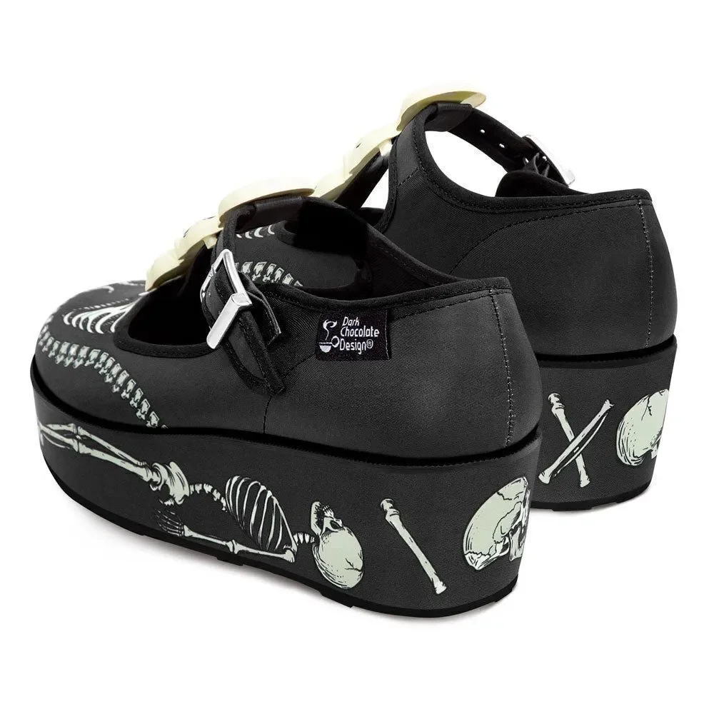 Skeletons Under Your Bed Women's Mary Jane Platform